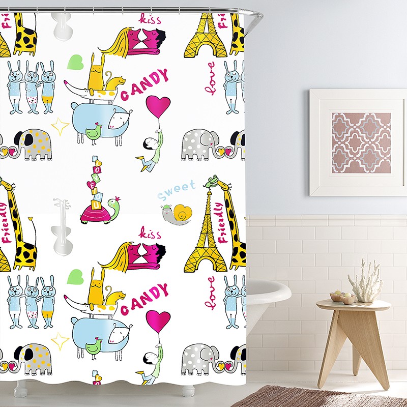 Polyester Printed Shower Curtain